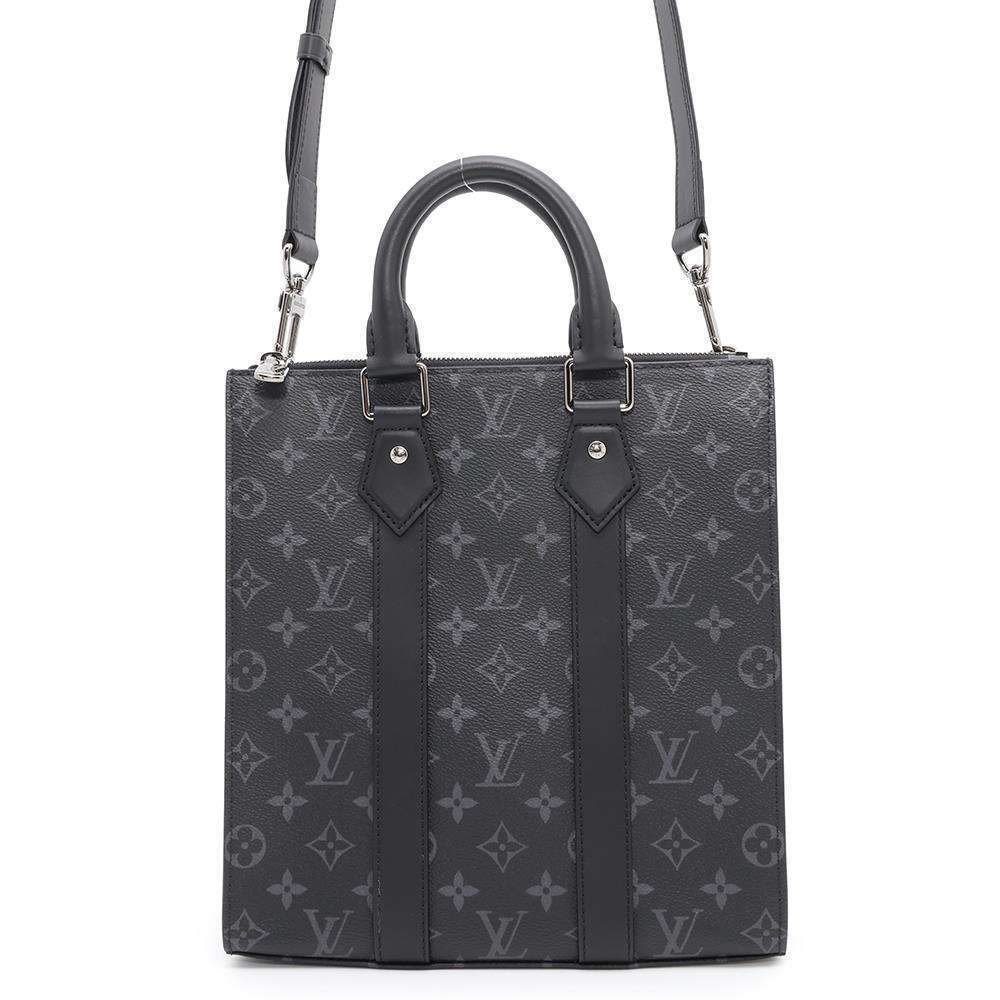 Louis Vuitton Sac Plat Cross Shoulder Bag Monogram Eclipse Black